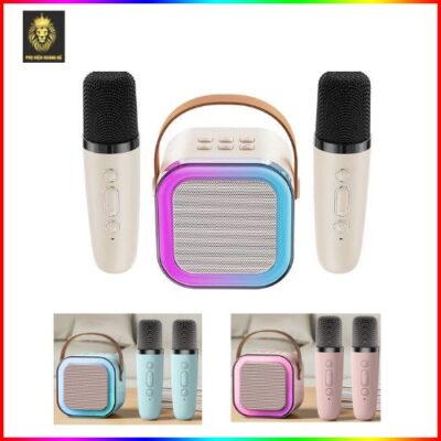 Loa Bluetooth Mini Karaoke K12 Kèm 2 Micro chất lượng