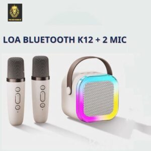 Loa Bluetooth Mini Karaoke K12 Kèm 2 Micro giá rẻ