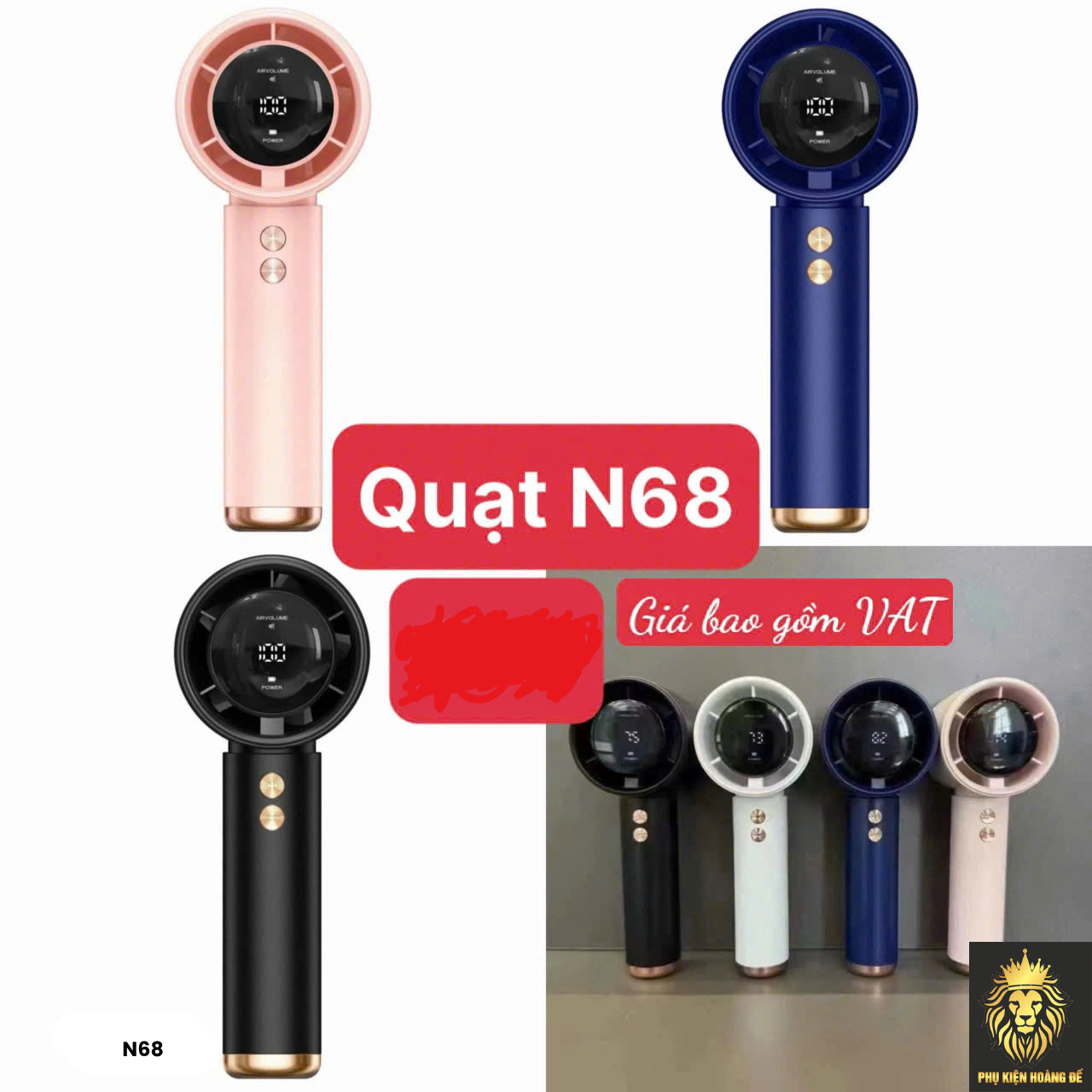 Quạt Cầm Tay Có Màn Hình Hiển Thị N68 Quạt Cầm Tay Có Màn Hình Hiển Thị N68