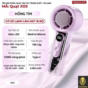 Quạt Sò Lạnh Cầm Tay X05 2 Quạt Sò Lạnh Cầm Tay X05