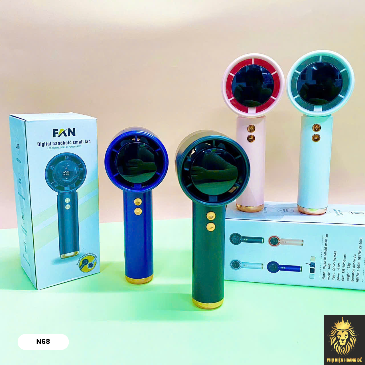 Quạt Cầm Tay Có Màn Hình Hiển Thị N68 Quạt Cầm Tay Có Màn Hình Hiển Thị N68