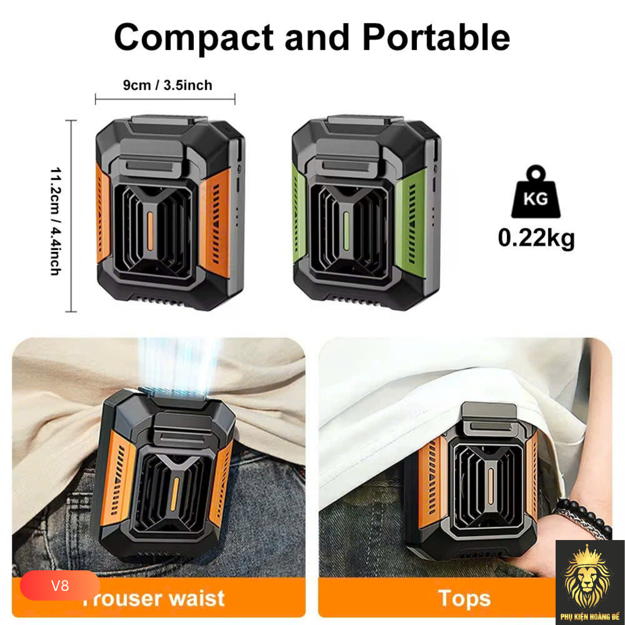 Quạt Mini Đeo Thắt Lưng v8 Quạt Mini Đeo Thắt Lưng v8