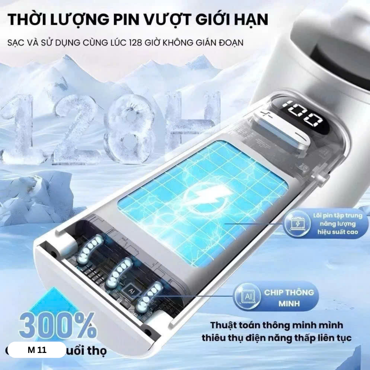 Quạt Cầm Tay Có 120 Cấp Độ M11 Quạt Cầm Tay Có 120 Cấp Độ M11