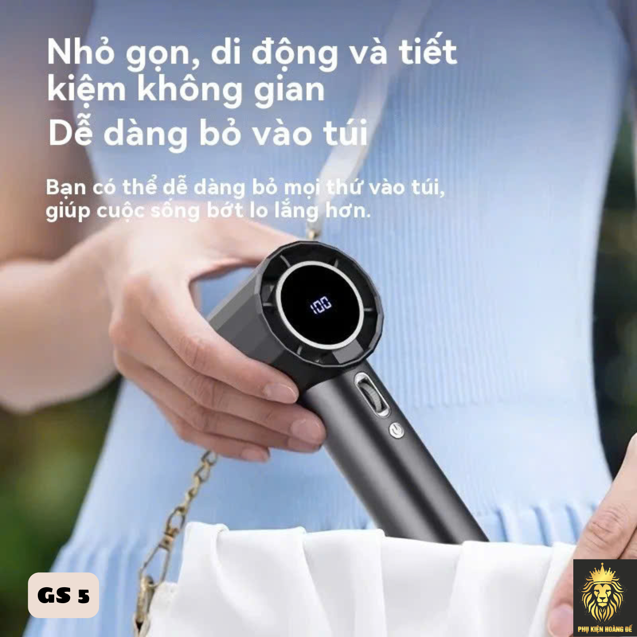 Quạt Cầm Tay Có 100 Cấp Độ Gs5 Quạt Cầm Tay Có 100 Cấp Độ Gs5