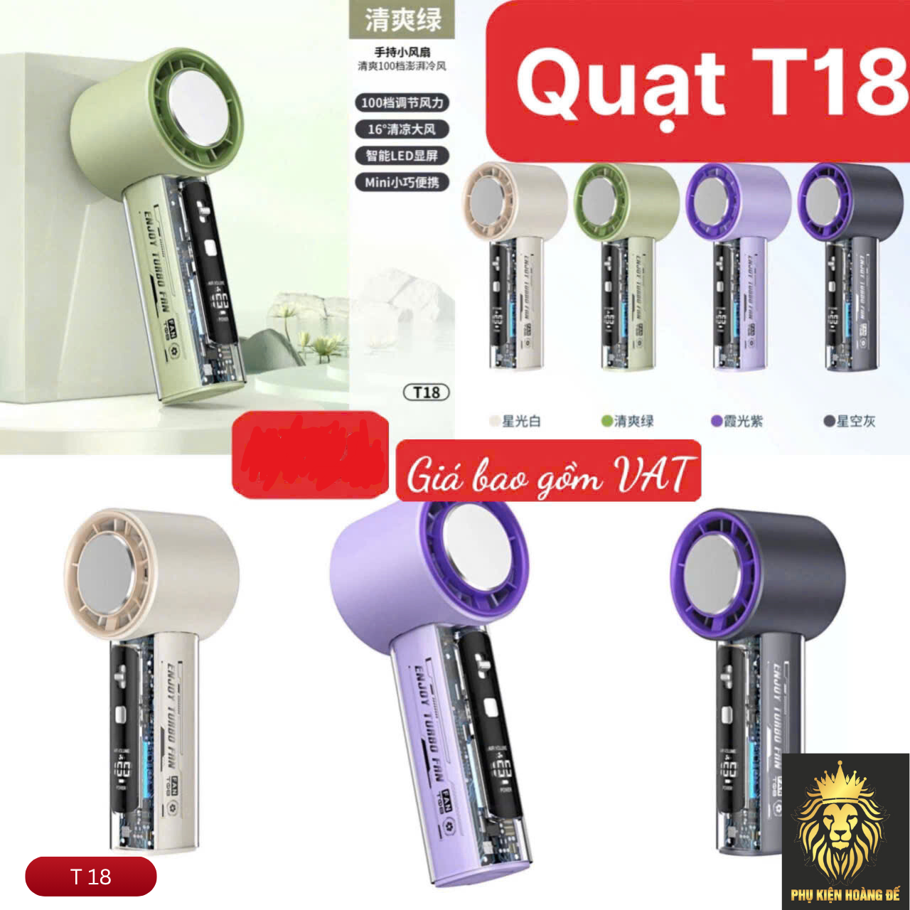 Quạt Sò Lạnh Cầm Tay T18 Quạt Sò Lạnh Cầm Tay T18