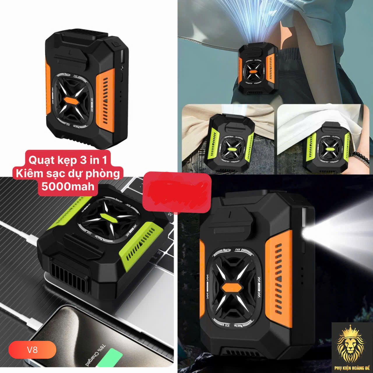 Quạt Mini Đeo Thắt Lưng v8 Quạt Mini Đeo Thắt Lưng v8