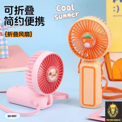 Quạt Cầm Tay Gập Có Dây Đeo DD8107R2