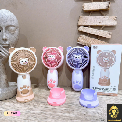 Quạt Cầm Tay Kèm Kệ LL 7307