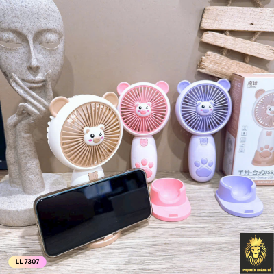 Quạt Cầm Tay Kèm Kệ LL 7307